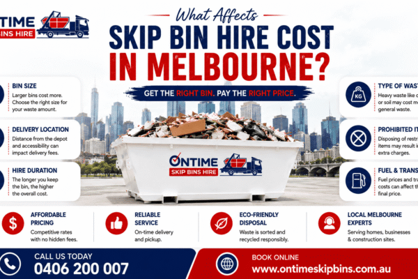 What affects skip bin hire cost in Melbourne with OnTime Skip Bins Hire